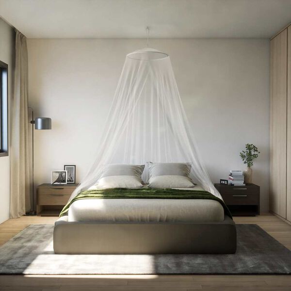 vidaXL myggenet til seng 56x56x220 cm tr&aring;dnet hvid