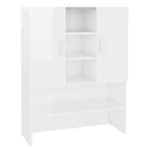 vidaXL badev&aelig;relsesskab 70,5x25,5x90 cm hvid h&oslash;jglans