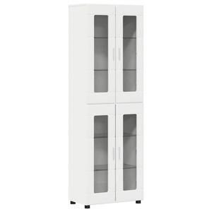 vidaXL Highboard med d&oslash;r FLORIN Hvid 60 x 35 x 182 cm Konstrueret tr&aelig;