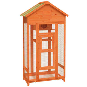 vidaXL fuglebur 91,5x53x170 cm massivt fyrretr&aelig; brun