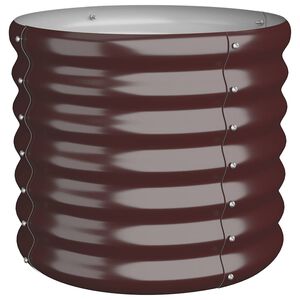 vidaXL plantekrukke 40x40x36 cm galvaniseret st&aring;l brun