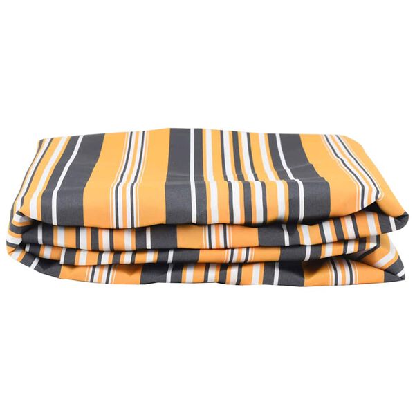 vidaXL Markiseerstatning Gul og Gr&aring; 1000 x 160 cm Polyester l&aelig;rred