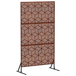 vidaXL Privatlivssk&aelig;rm 100 x 50 x 180 cm Cortenst&aring;l Rusten