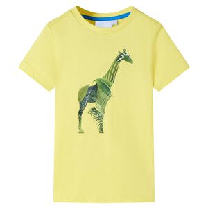 T-shirt til b&oslash;rn str. 92 gul