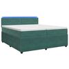 vidaXL Boxmadras med topmadras M&oslash;rkegr&oslash;n 200 x 200 cm Fl&oslash;jl
