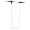 vidaXL Skyded&oslash;r ORKDAL Hvid og sort 93 x 232 cm