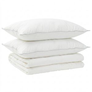 vidaXL Dyne- og puddes&aelig;t 3 stk. 200x200 cm Sommer 140 GSM Uld Hvid
