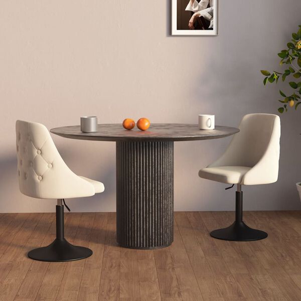 vidaXL spisebordsstole 2 stk. fl&oslash;jl cremefarvet