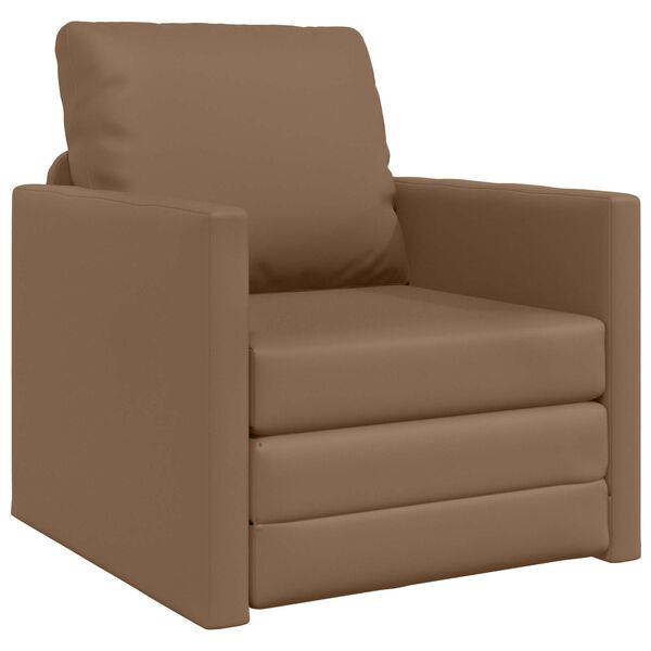 vidaXL Sovesofa 60cm Cappuccino Kunstl&aelig;der