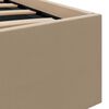 vidaXL hydraulisk opbevaringsseng LED 180x200 cm kunstl&aelig;der cappuccino