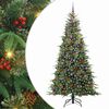 vidaXL Kunstigt Hinged Juletr&aelig; med 300 LED'er Gr&oslash;n 240 cm PE og PVC