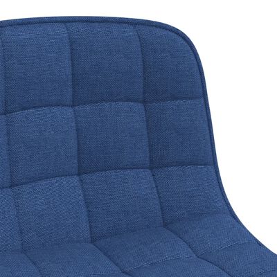 vidaXL drejelige spisebordsstole 2 stk. stof blå