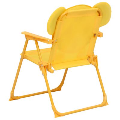 vidaXL udendørs bistrosæt til børn 3 dele med parasol gul