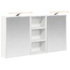 vidaXL Badev&aelig;relsesskabs&aelig;t 3 stk. 116 x 16 x 62,5 cm Konstrueret tr&aelig;