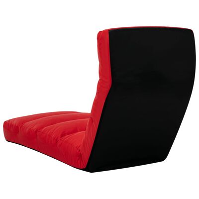 vidaXL foldbar gulvstol kunstlæder rød