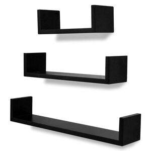 vidaXL v&aelig;ghylder 3 stk. U-facon MDF sort