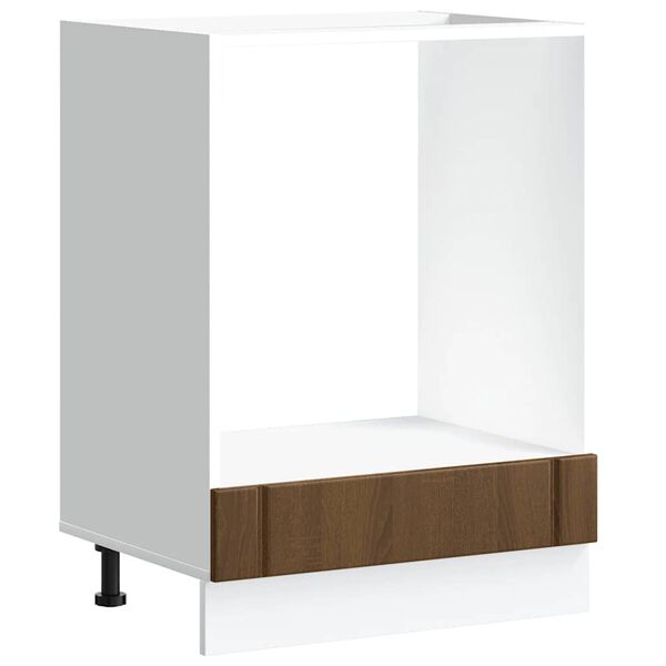 vidaXL ovnskab Lucca konstrueret tr&aelig; brun egetr&aelig;