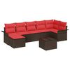 vidaXL Havesofa S&aelig;t 8 stk. Brun polyrattan