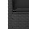 vidaXL sofasæt til haven 3 dele med hynder polyrattan sort