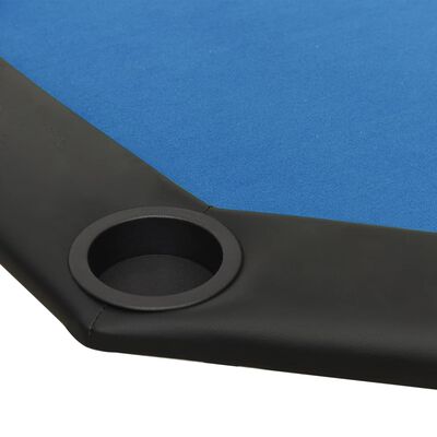 vidaXL foldbart pokerbordplade 8 pers. 108x108x75 cm blå