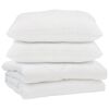 vidaXL Dyne med pude 3 stk. Hvid Mikrofiber