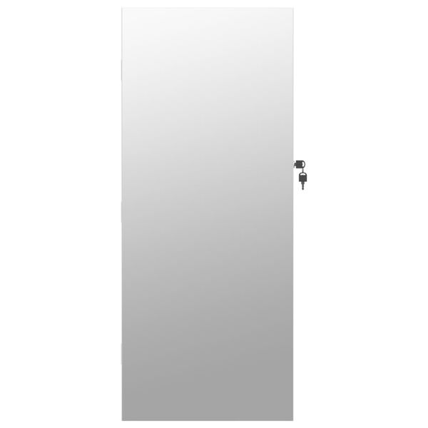 vidaXL væghængt spejlskab med LED-lys hvid