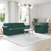 vidaXL Sofa 2 pcs M&oslash;rkegr&oslash;n 215 x 82 x 80 cm Stof