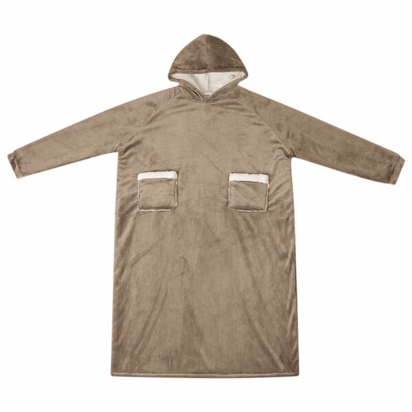 vidaXL T&aelig;ppe-hoodie Camel L Fleece og Flannel
