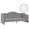 vidaXL daybed med madras og USB 90x200 cm stof lysegr&aring;