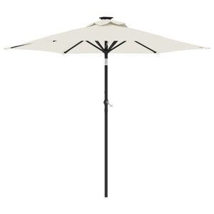 vidaXL parasol med st&aring;lstang 225x225x212 cm hvid