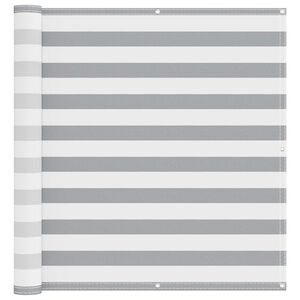 vidaXL Altan Sk&aelig;rm Lys Gr&aring; og Hvid 120 x 400 cm PU belagt oxford alu