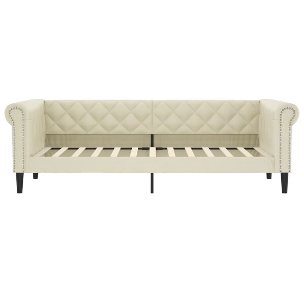 vidaXL daybed 80x200 cm kunstlæder cremefarvet