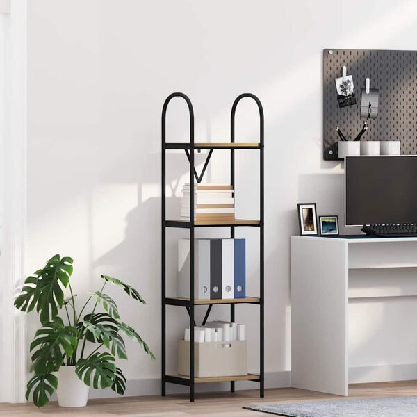 vidaXL Bogreol Artisan Egetr&aelig; 40 x 30 x 146 cm Konstrueret tr&aelig;