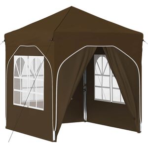 vidaXL Pop-up Festtelt 192 x 192 x 245 cm Gr&aring;brun