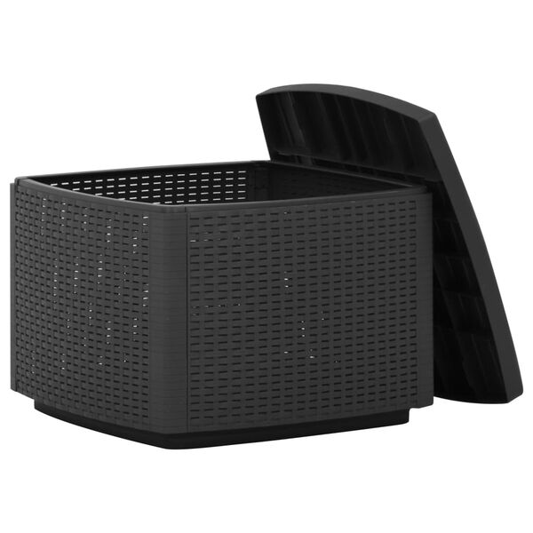 vidaXL havebord 53x53x40 cm plastik grå