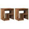 vidaXL sengeborde 2 stk. 40x30x40 cm konstrueret tr&aelig; gammelt tr&aelig;look
