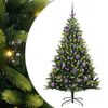 vidaXL Kunstig h&aelig;ngslet juletr&aelig; med 150 LED-lys Gr&oslash;n 150 cm PVC og PE