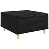 vidaXL Ottoman med Opbevaring Sort 80 x 80 x 45 cm Kunstl&aelig;der