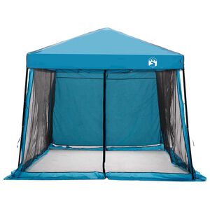 vidaXL Camping Telt S&aelig;t med tag 2 pcs Bl&aring; Taffeta og Stof
