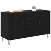 vidaXL Sideboard med skuffe Sort eg 100 x 36 x 60 cm Konstrueret tr&aelig;