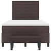 vidaXL Box spring seng med madras M&oslash;rk Brun 120 x 200 cm Stof