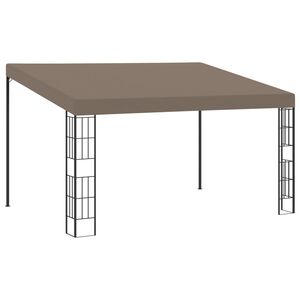 vidaXL v&aelig;gmonteret pavillon 4x3 m stof gr&aring;brun