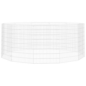 vidaXL k&aelig;ledyrsindhegning 54x80 cm 12 paneler galvaniseret jern