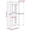 vidaXL haveskab 65x37x165 cm PP grå og sort