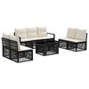 vidaXL Havesofa S&aelig;t 8 stk. Sort og Cremehvid polyrattan