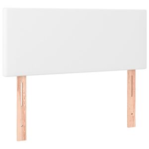 vidaXL sengegavl 80x5x78/88 cm kunstl&aelig;der hvid