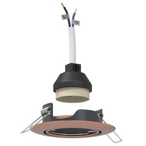vidaXL Spotlight 6 stk. Kobber 9 x 9 x 2.5 cm Metal