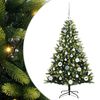 vidaXL Kunstig h&aelig;ngslet juletr&aelig; med 150 LED-lys Gr&oslash;n 120 cm PVC og PE