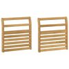 vidaXL Arml&aelig;nsmodul 2 pcs Hvid 58,5 x 8 x 60 cm Massivt Akacietr&aelig;