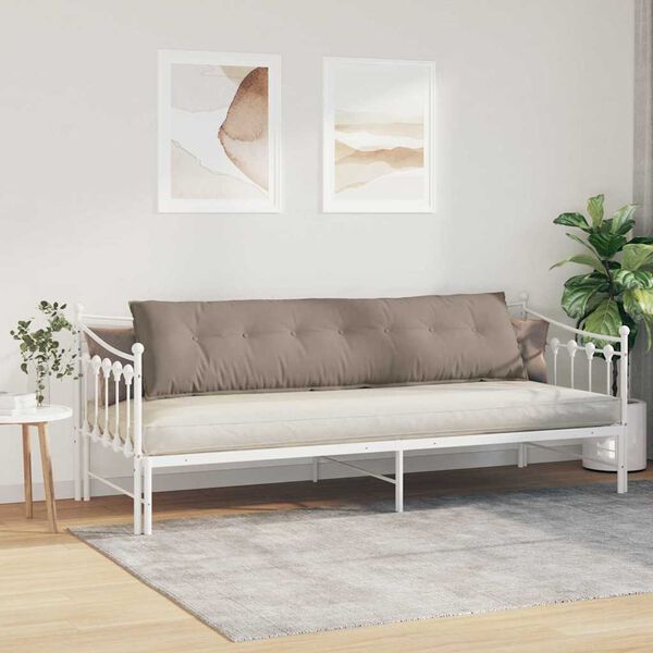 vidaXL Rygpude Gr&aring;brun 200 x 50 cm Mikrofiberstof